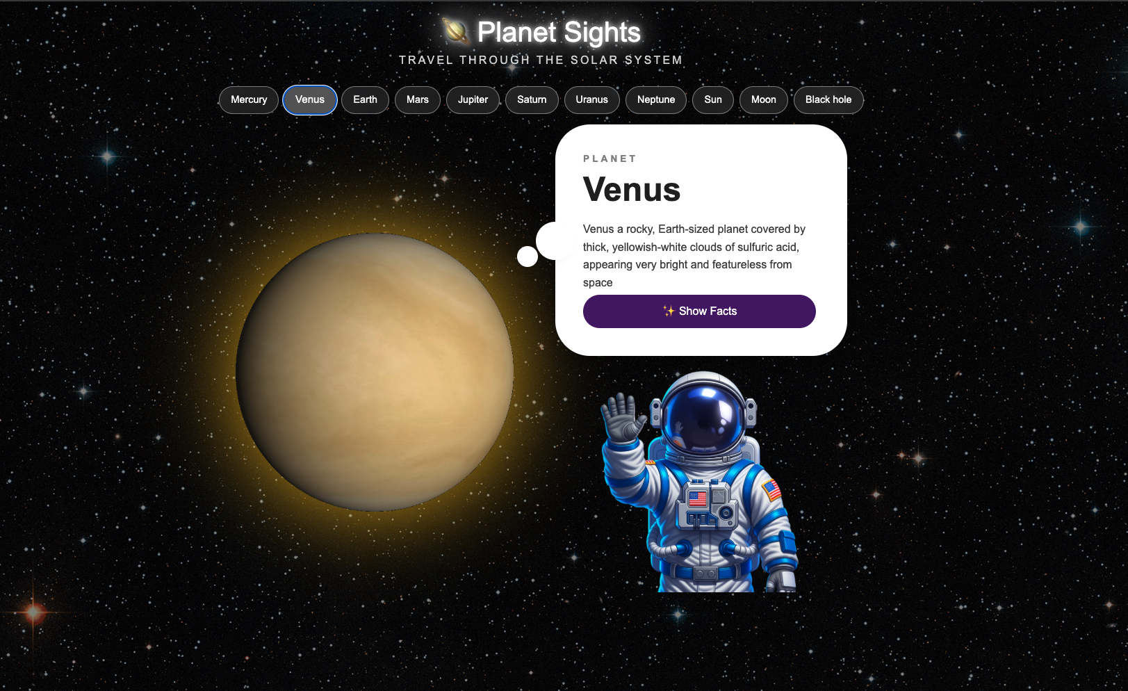 Planet website screenshot
